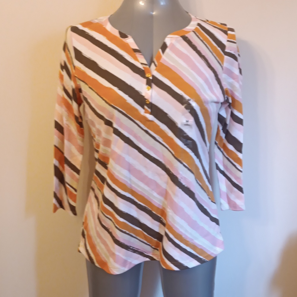 Karen Scott Jungle Mix Top Size M